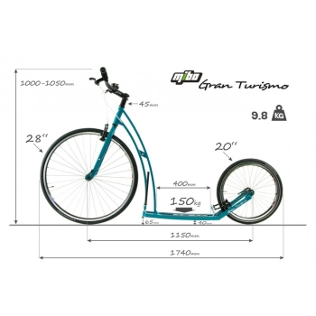 Mibo GT Tretroller DISC BRAKES rot EINZELSTÜCK kein VERSAND